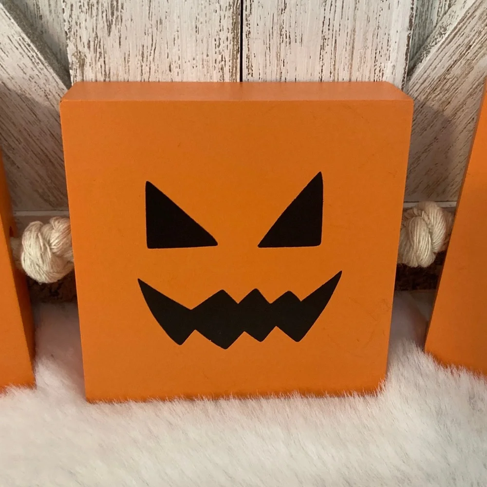 Target BP 2019 Set of Three Orange Halloween Pumpkin Blocks